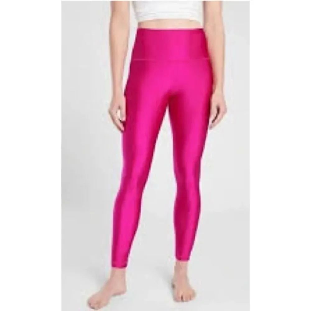Athleta Elation Shine Tight Hot Pink Legging Glossy Cyclamen Size S NWOT
